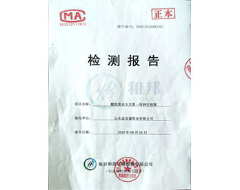 金寶誠(chéng)9月份檢測(cè)報(bào)告